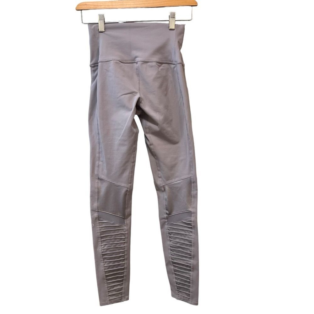 Alo Full Length Light Gray Activewear Workout Leggings Womens Extra Small Yoga‎